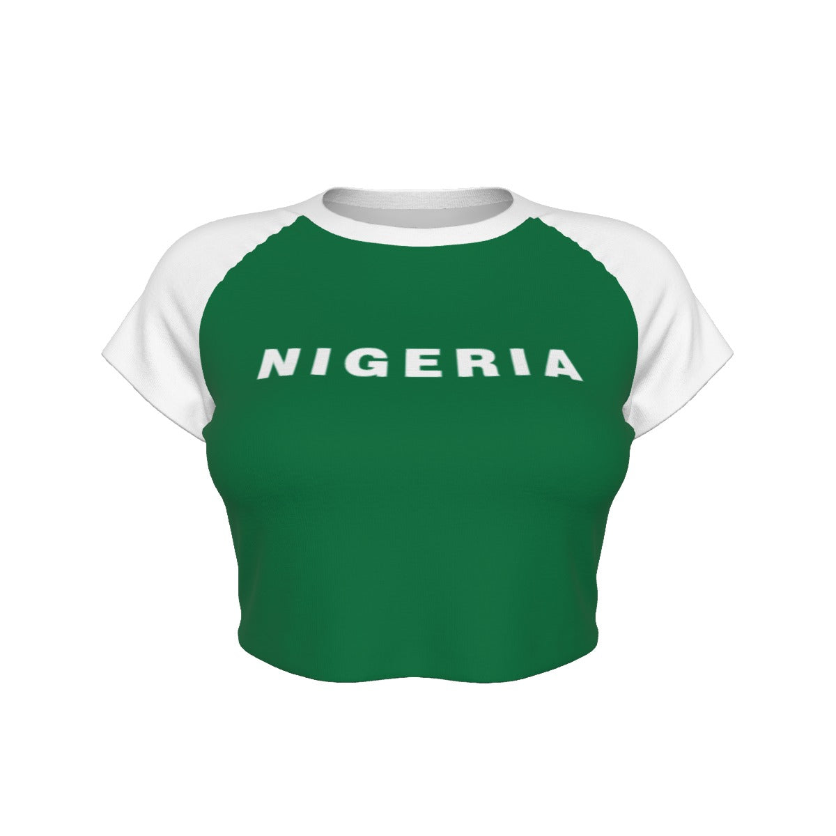 Nigeria Cropped Tee (White)