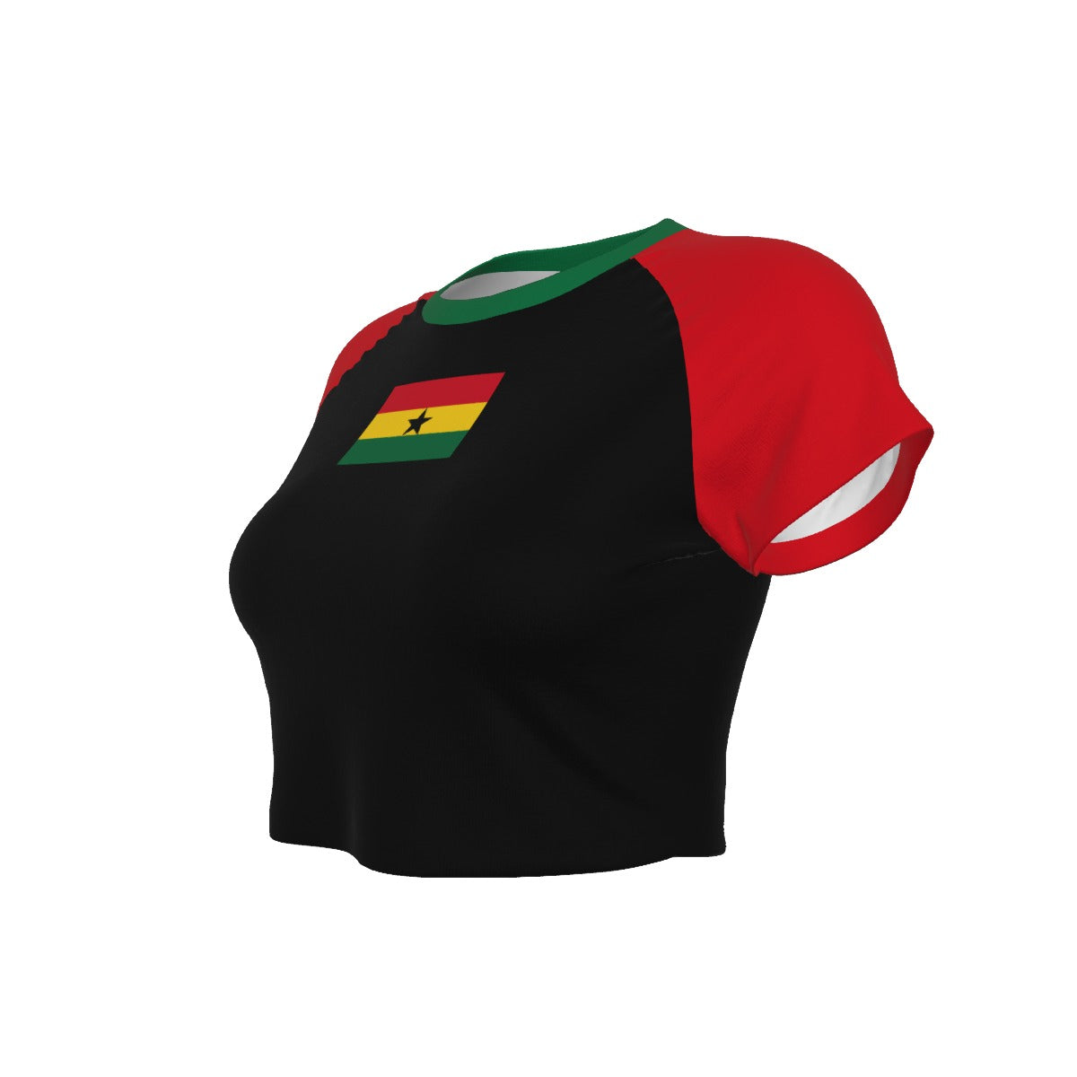 Ghanaian flag Cropped Tee (Red)