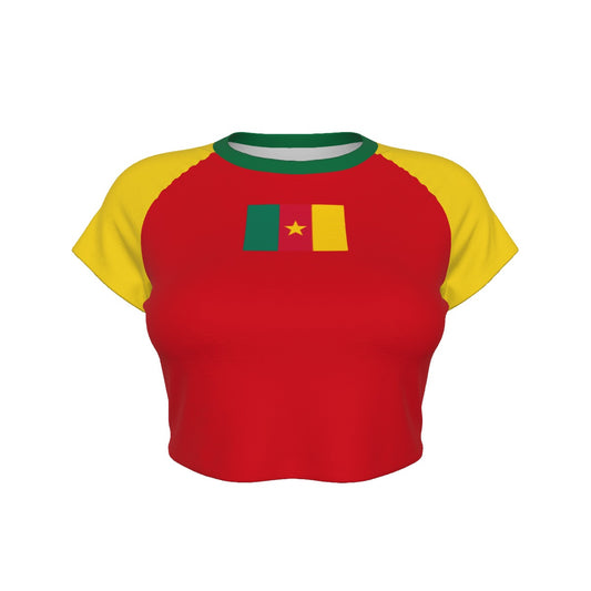 Cameroonian flag Cropped Tee (Yellow)