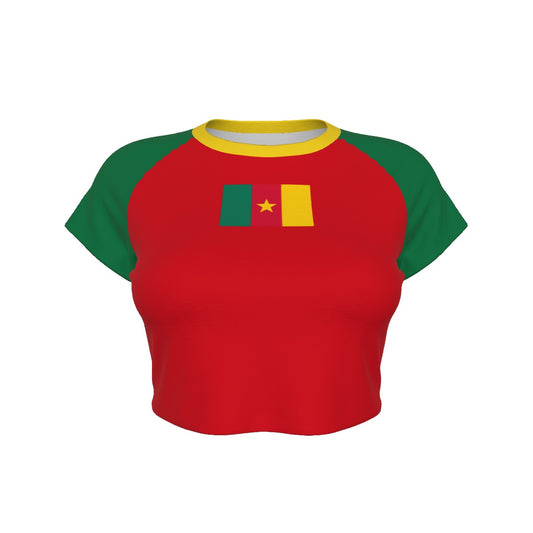 Cameroonian flag Cropped Tee (Green)