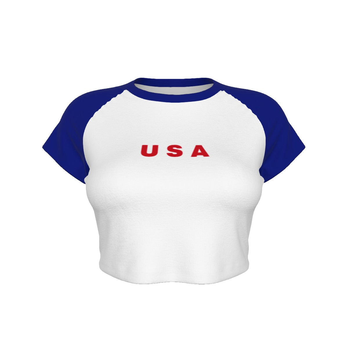 USA Cropped Tee (Blue)