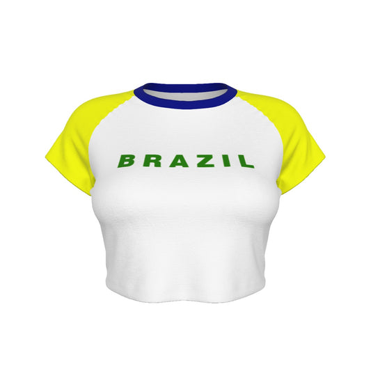 Brazil Cropped Tee (Yellow)