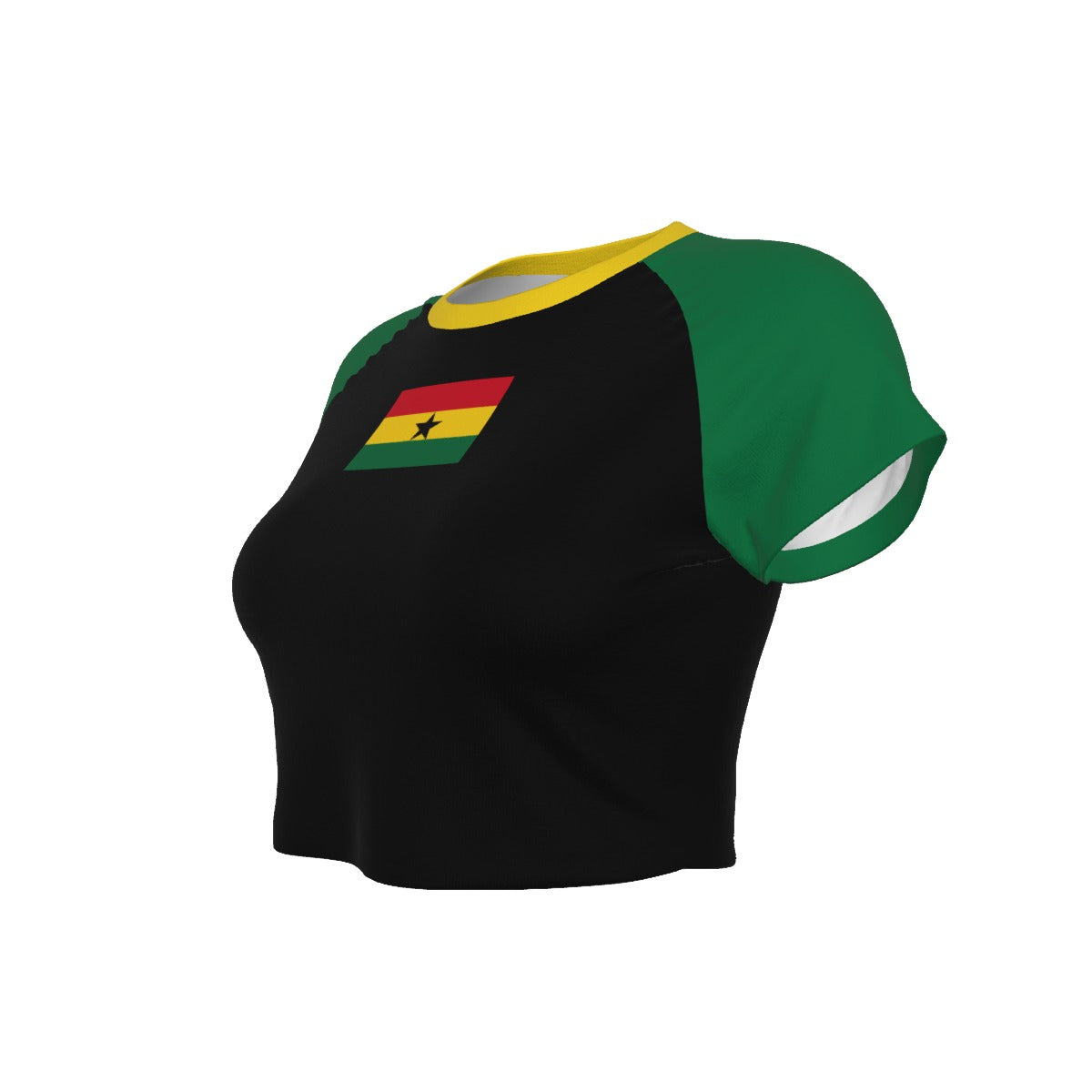 Ghanaian flag Cropped Tee (Green)