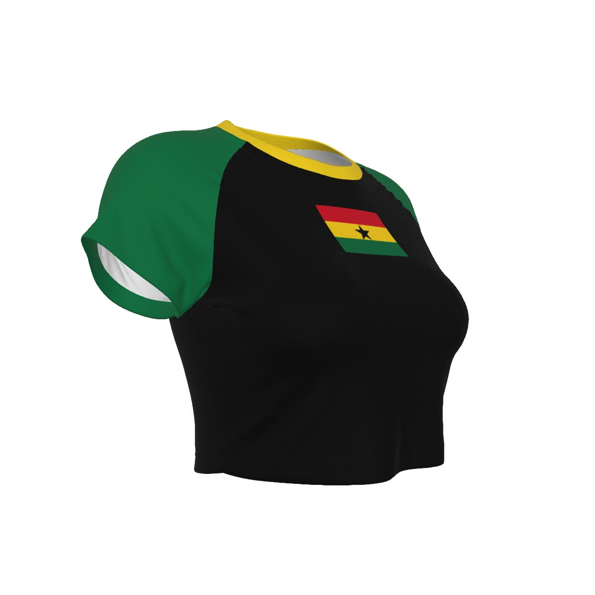 Ghanaian flag Cropped Tee (Green)