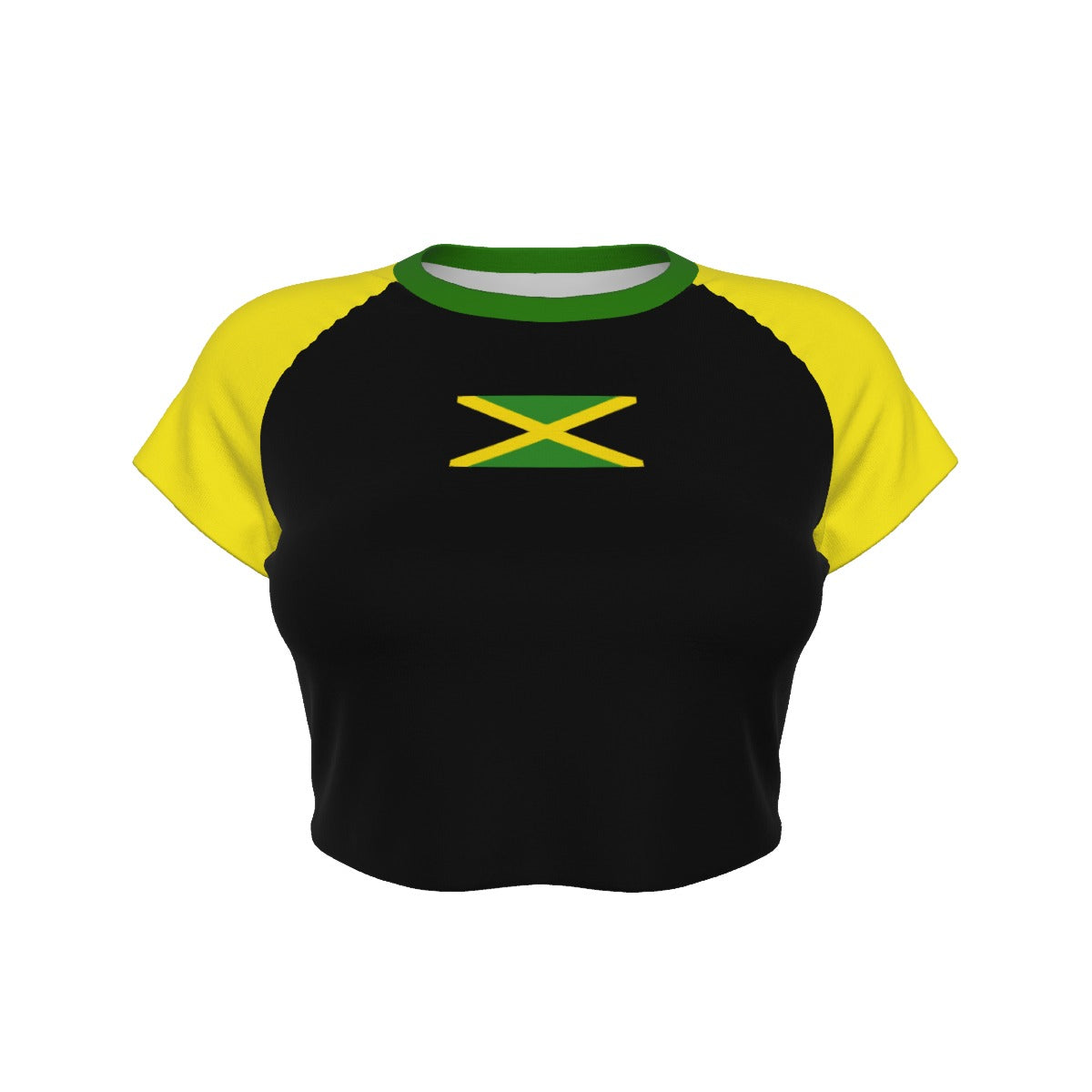 Jamaican flag Cropped Tee (Yellow)