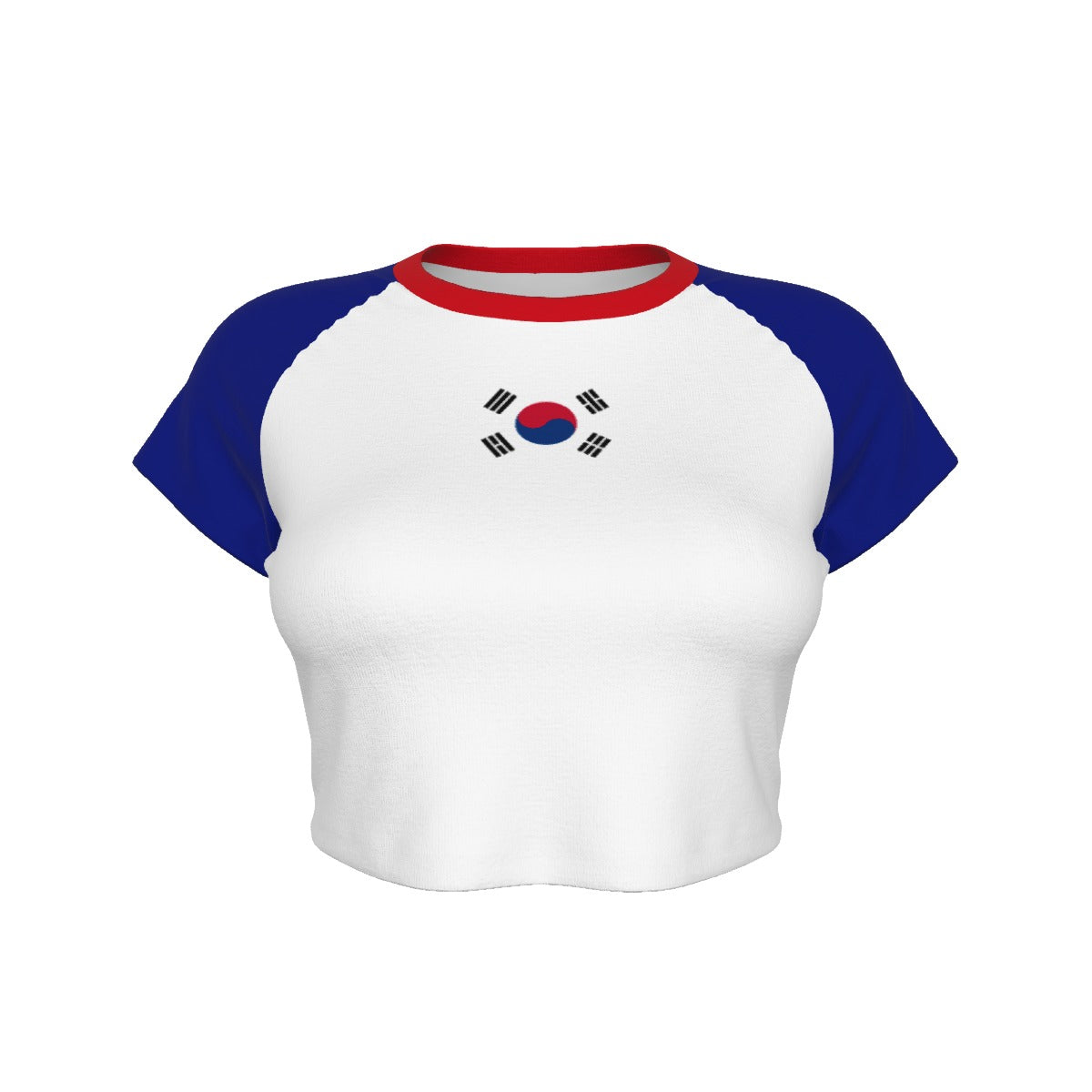 South Korean flag Cropped Tee (Blue)