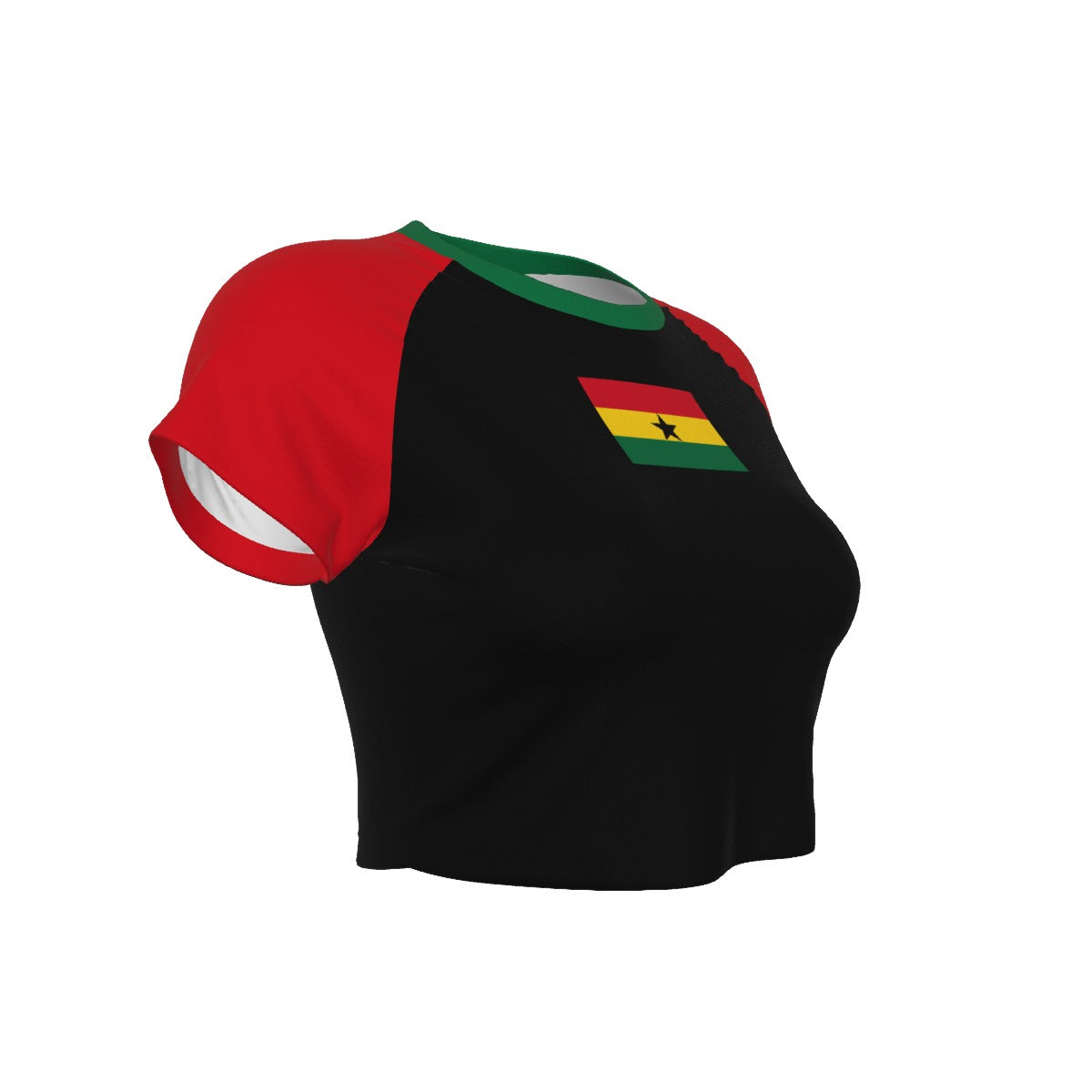 Ghanaian flag Cropped Tee (Red)