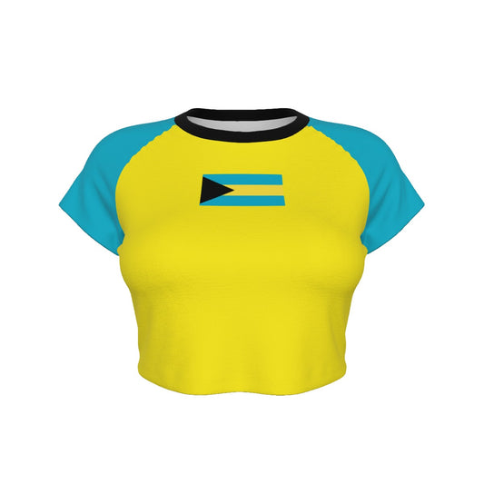 Bahamian flag Cropped Tee (Blue)