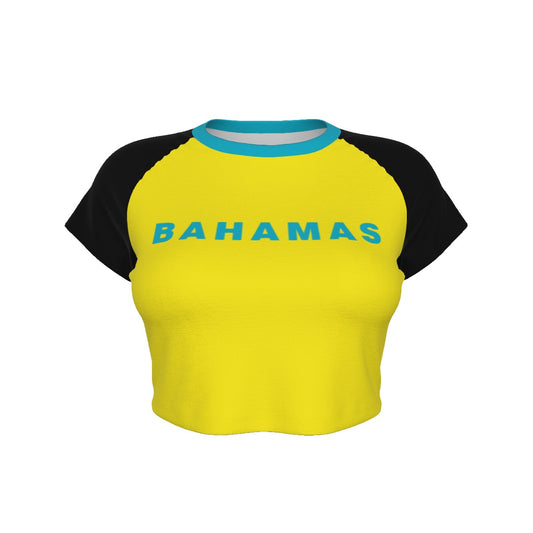 Bahamas Cropped Tee (Black)