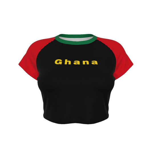 Ghana Cropped Tee (Red)