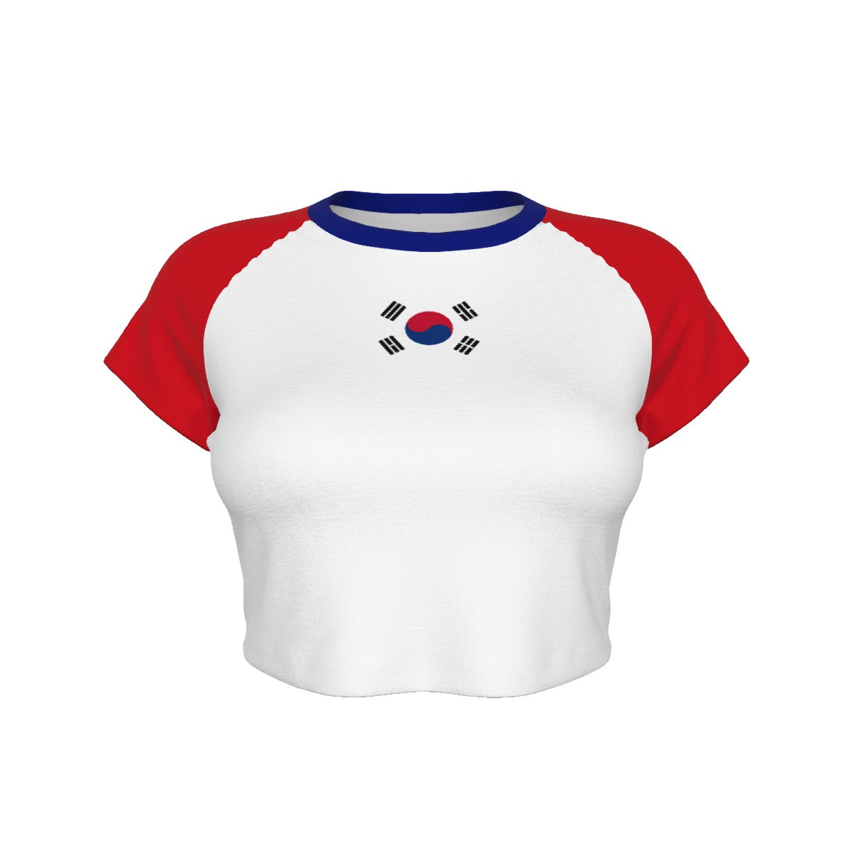 South Korean flag Cropped Tee (Red)