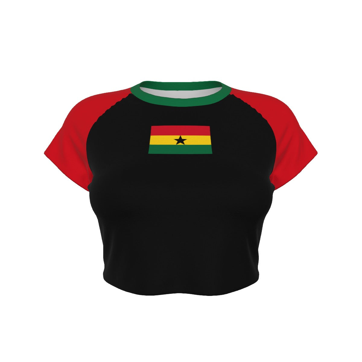 Ghanaian flag Cropped Tee (Red)