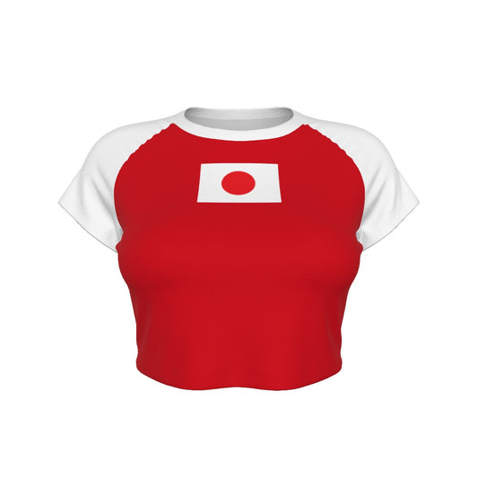 Japanese flag Cropped Tee