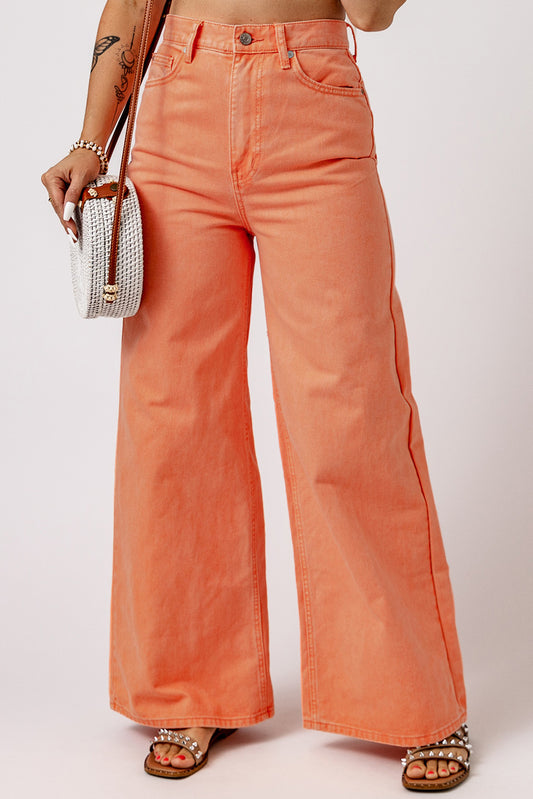 Citrus Groove Wide-Leg Jeans