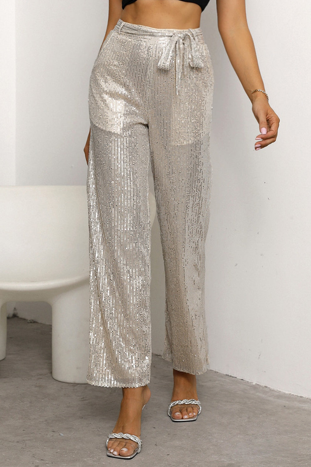 Dazzle & Tie Sequin Pants